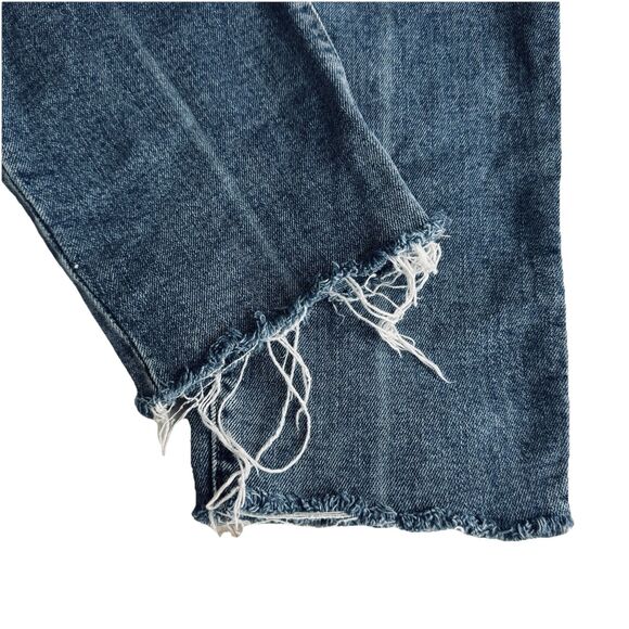 Old Navy OG Straight Button Fly Jeans 12 (31x26.5) Blue Tapered Ankle Womens - Picture 10 of 12